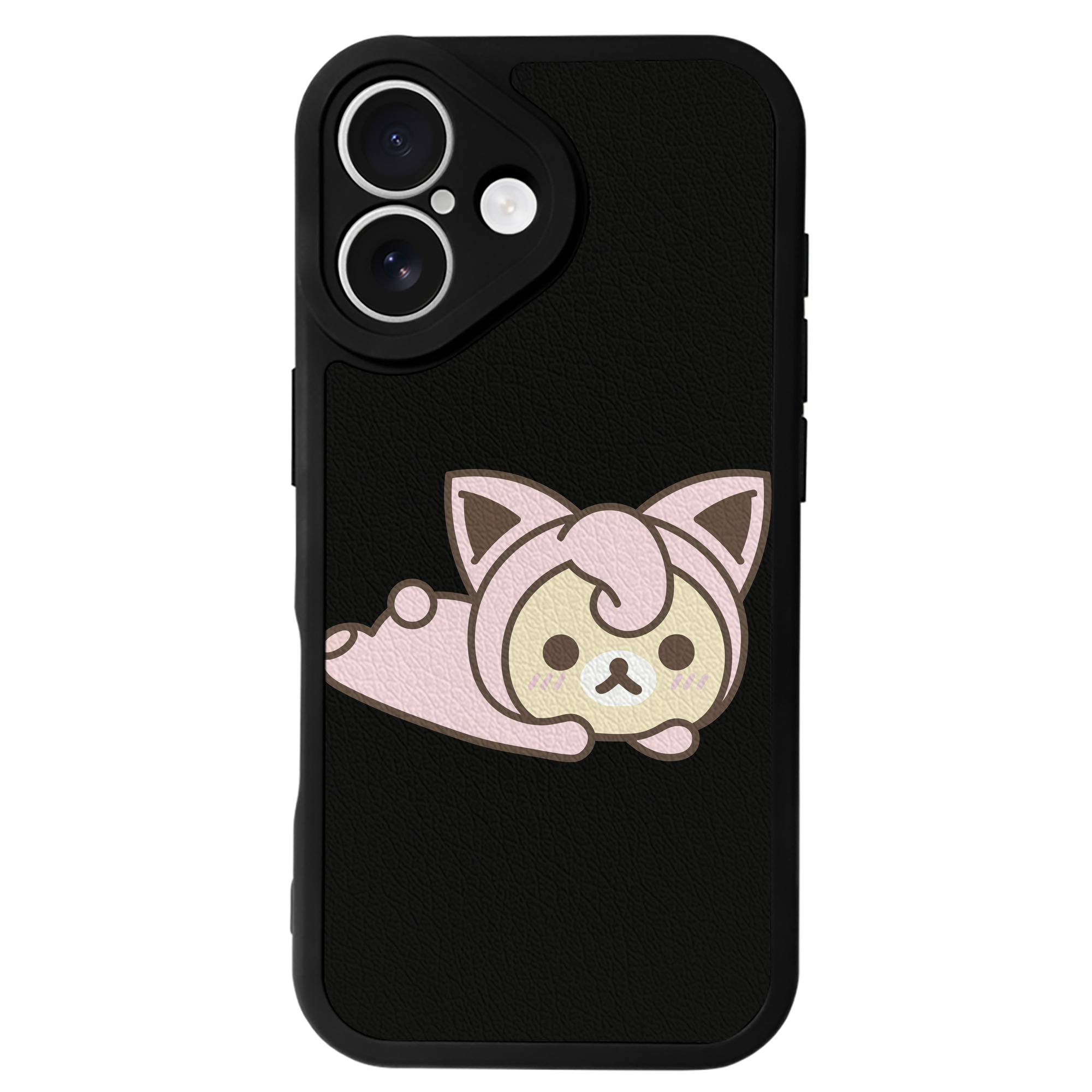 （画像用） リラックマ リラックマ キイロイトリ Rilakkuma Korilakkuma Kiiroitori 【iPhone 16シリーズ対応】シリコンスマホケース（レザー調） 材質：シリコン